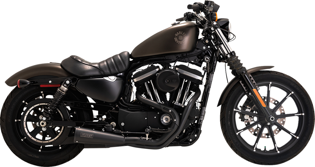 VANCE & HINES Upsweep 2-into-1 Exhaust System - Stainless Steel - Black