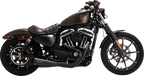 VANCE & HINES Upsweep 2-into-1 Exhaust System - Stainless Steel - Black