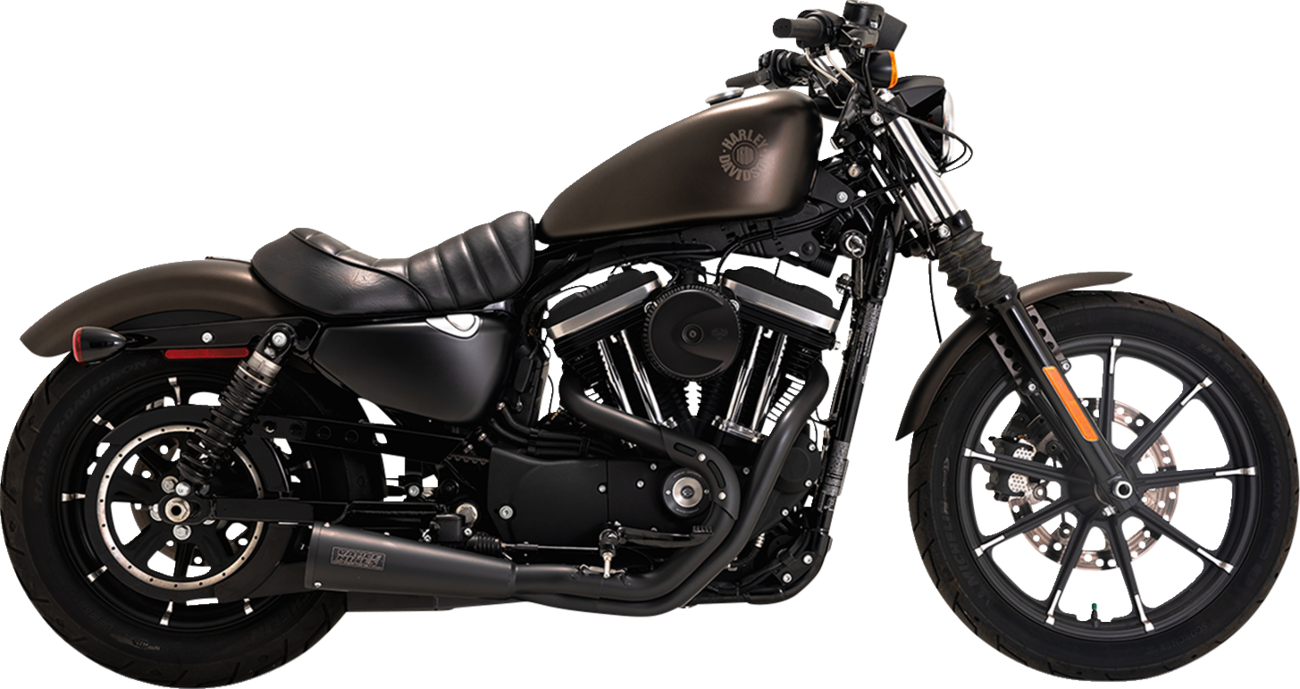 VANCE & HINES Upsweep 2-into-1 Exhaust System - Stainless Steel - Black