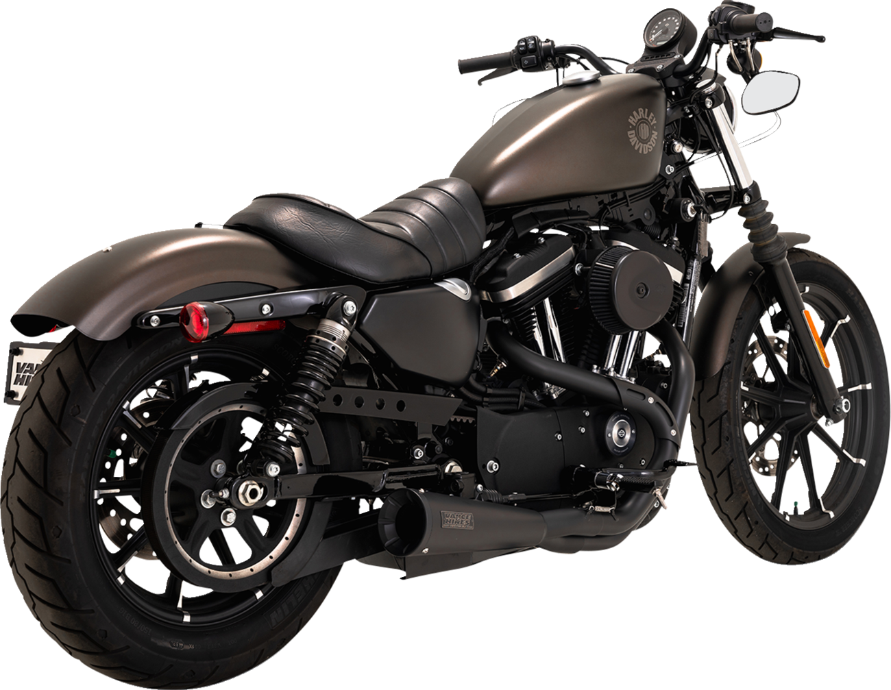 VANCE & HINES Upsweep 2-into-1 Exhaust System - Stainless Steel - Black