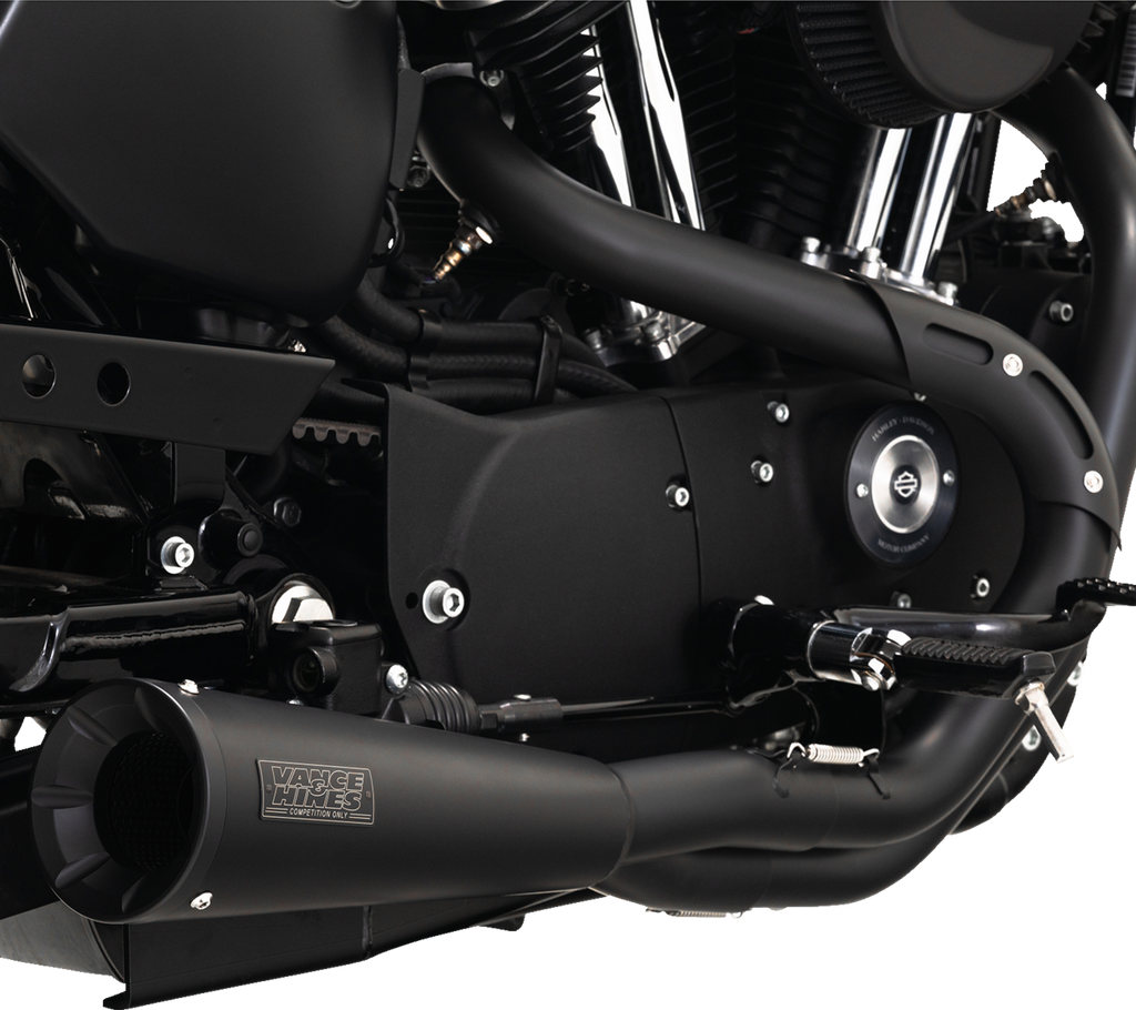 VANCE & HINES Upsweep 2-into-1 Exhaust System - Stainless Steel - Black