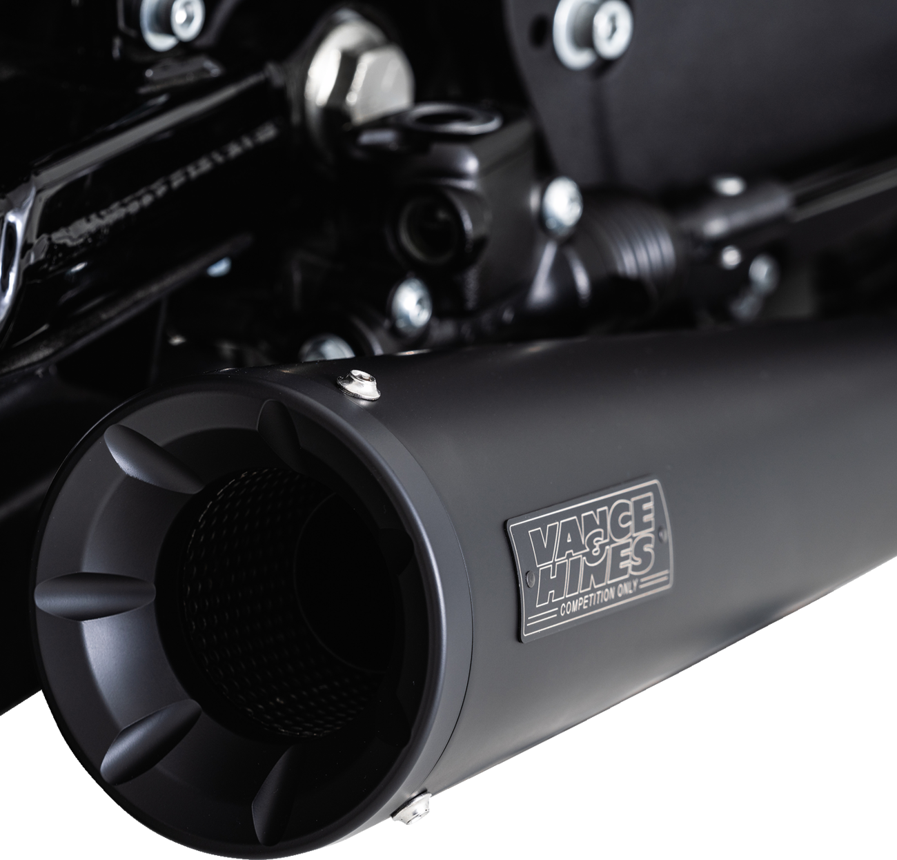 VANCE & HINES Upsweep 2-into-1 Exhaust System - Stainless Steel - Black