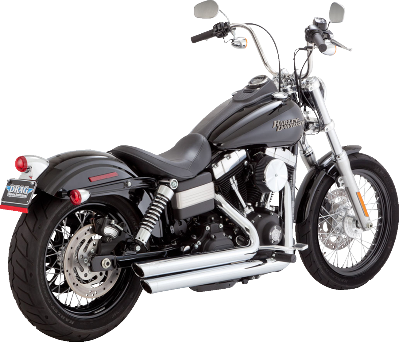 VANCE & HINES Big Shots Staggered Exhaust System - Matte Black