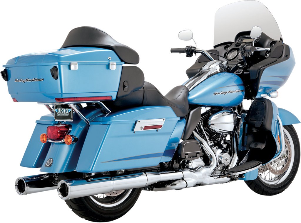 VANCE & HINES Hi-Output Slip-On Mufflers - Chrome - '95-'16 FLT