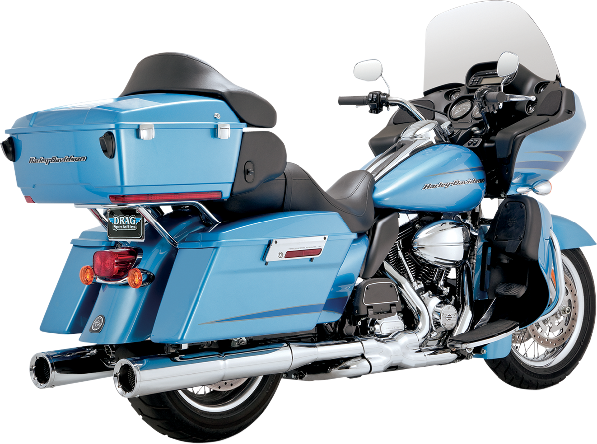 VANCE & HINES Hi-Output Slip-On Mufflers - Chrome - '95-'16 FLT