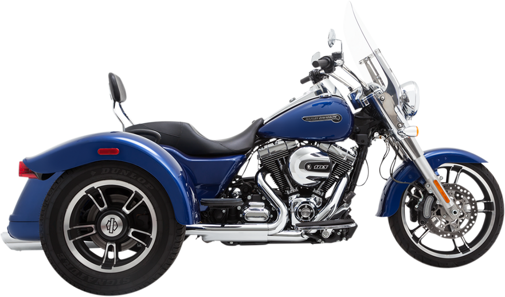 VANCE & HINES Twin Slash Slip-On Mufflers - Chrome - Freewheeler