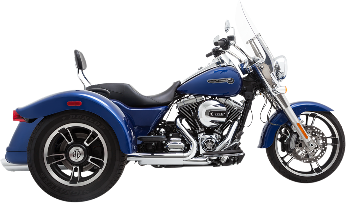 VANCE & HINES Twin Slash Slip-On Mufflers - Chrome - Freewheeler