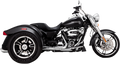 VANCE & HINES Twin Slash Slip-On Mufflers - Chrome - FLRT