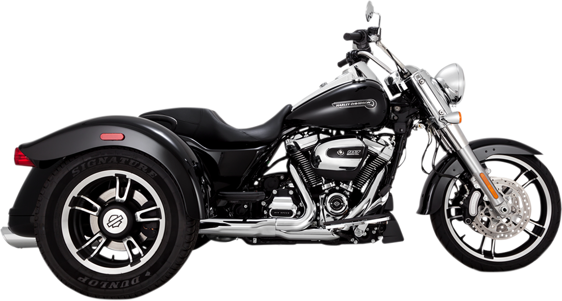 VANCE & HINES Twin Slash Slip-On Mufflers - Chrome - FLRT