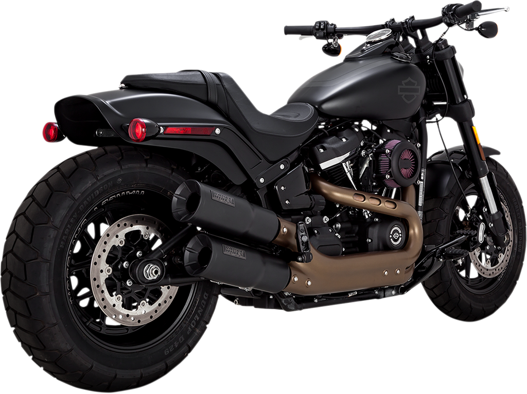 VANCE & HINES Black Hi-Output Mufflers - Black - FXFB/FXFBS
