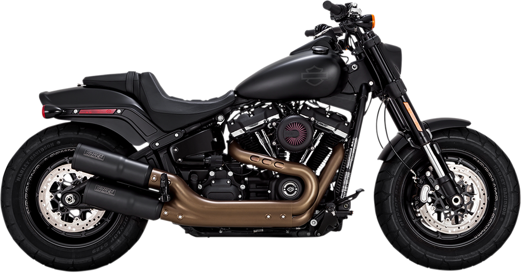 VANCE & HINES Black Hi-Output Mufflers - Black - FXFB/FXFBS