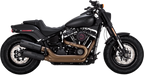 VANCE & HINES Black Hi-Output Mufflers - Black - FXFB/FXFBS