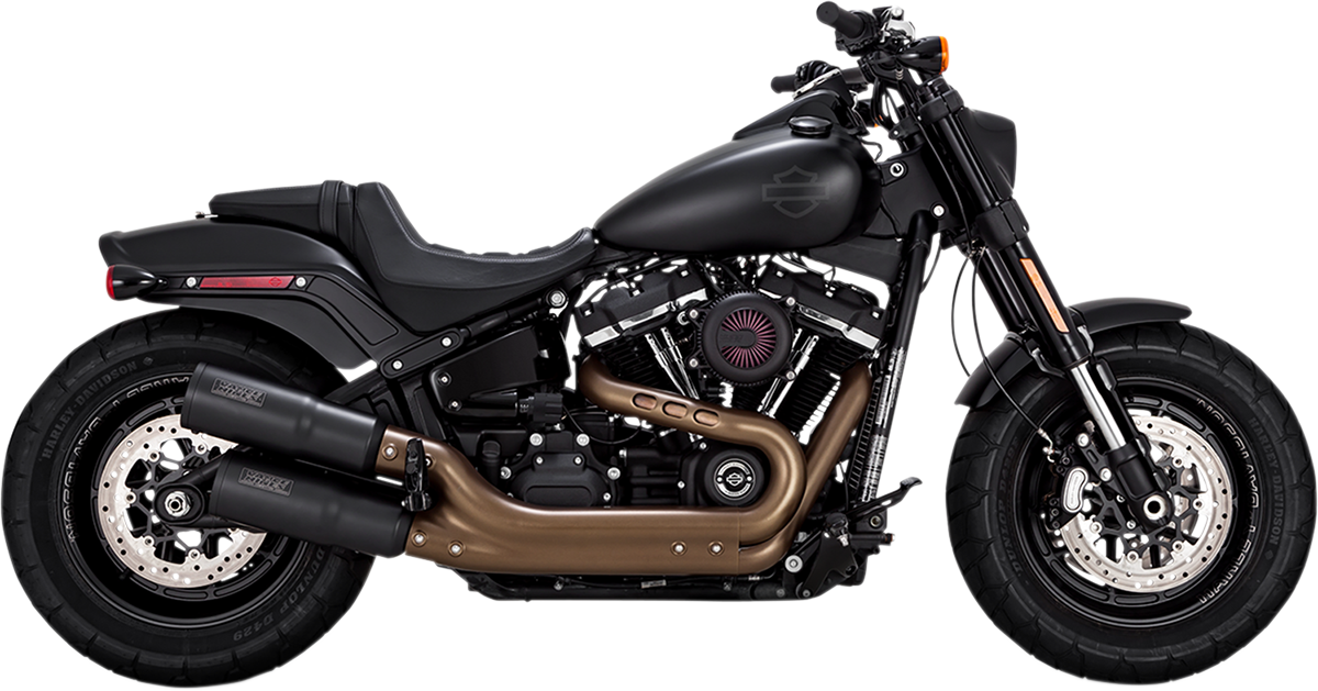 VANCE & HINES Black Hi-Output Mufflers - Black - FXFB/FXFBS