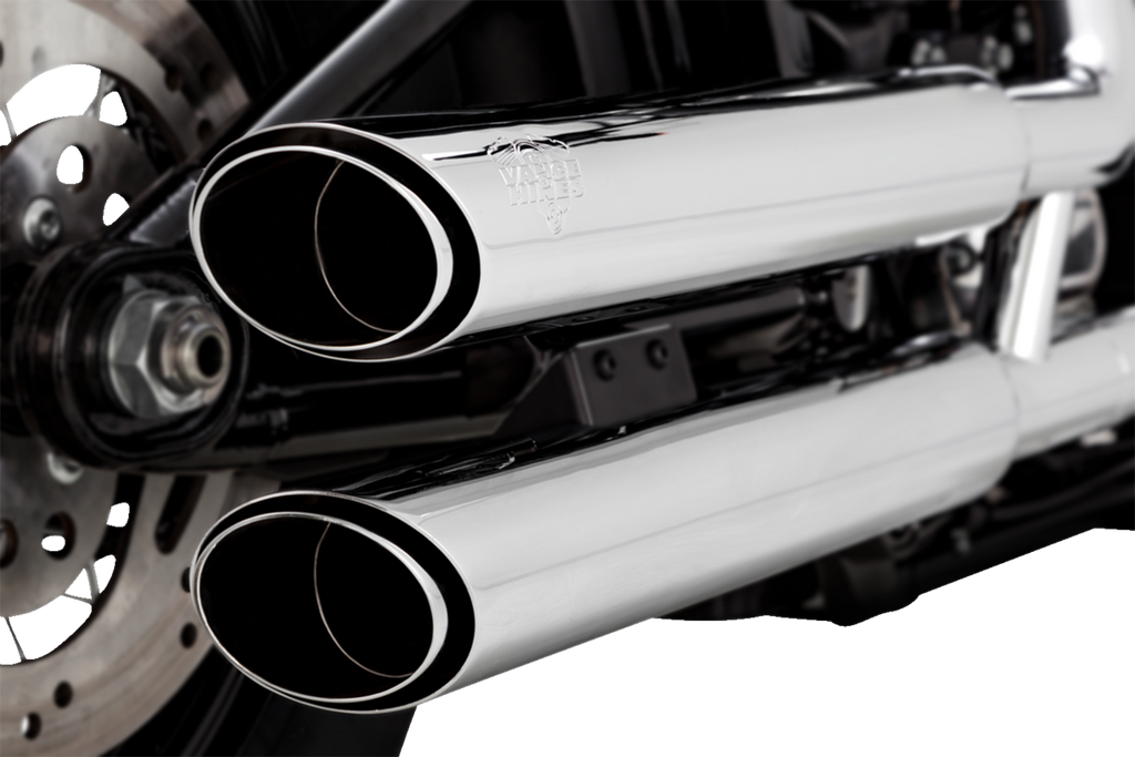 VANCE & HINES 3" Twin Slash Slip-On Muffler - Chrome