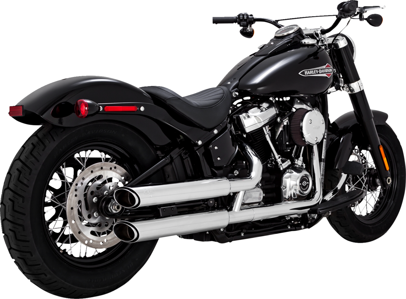 VANCE & HINES 3" Twin Slash Slip-On Muffler - Chrome