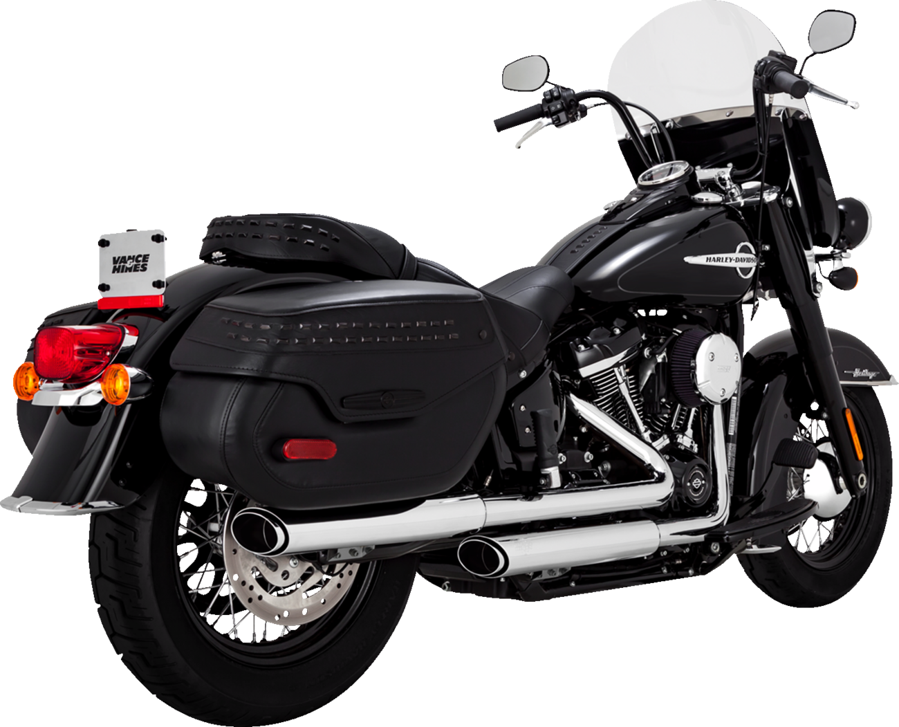 VANCE & HINES 3" Twin Slash Slip-On Muffler - Chrome