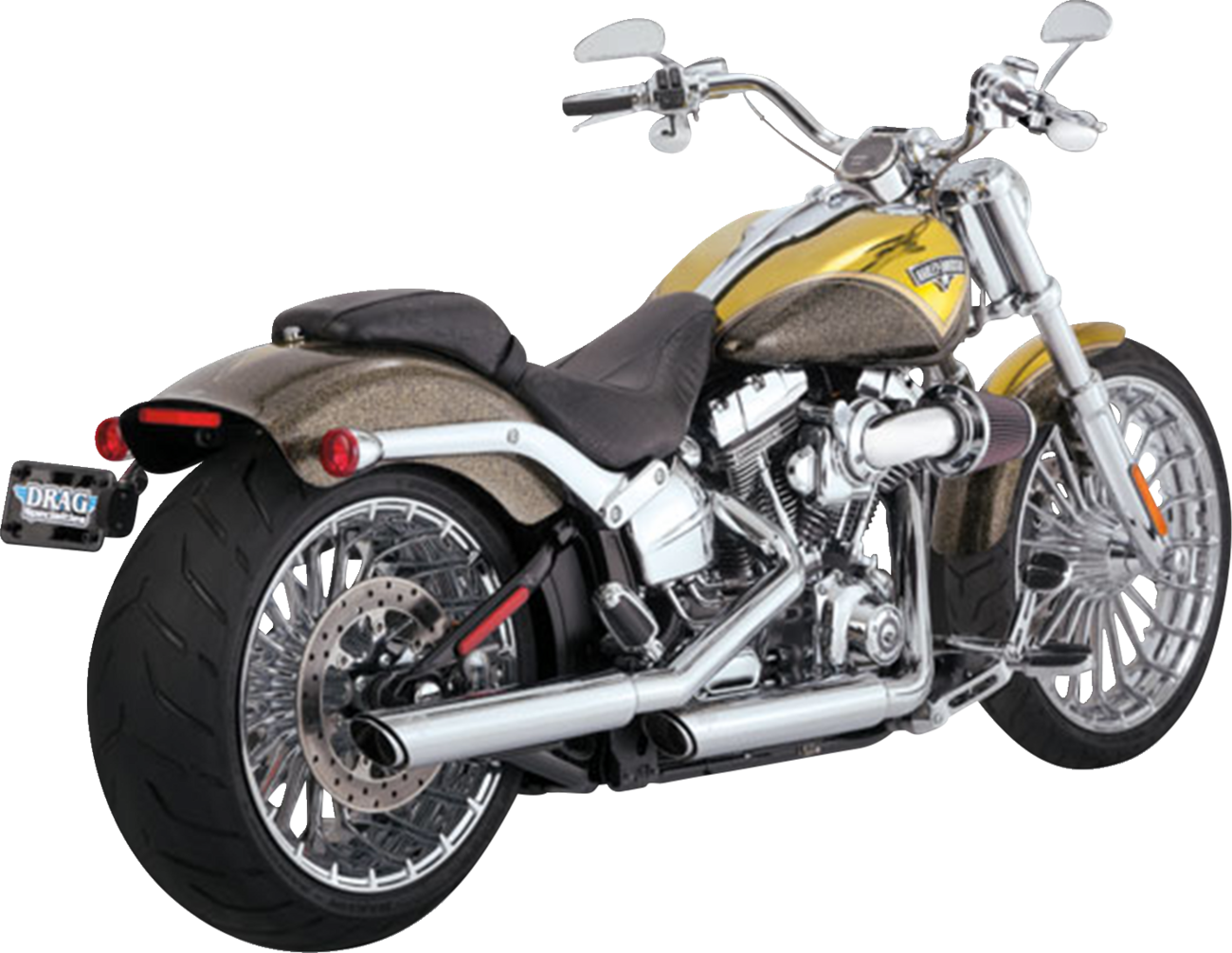 VANCE & HINES 3" Twin Slash Slip-On Muffler - Chrome