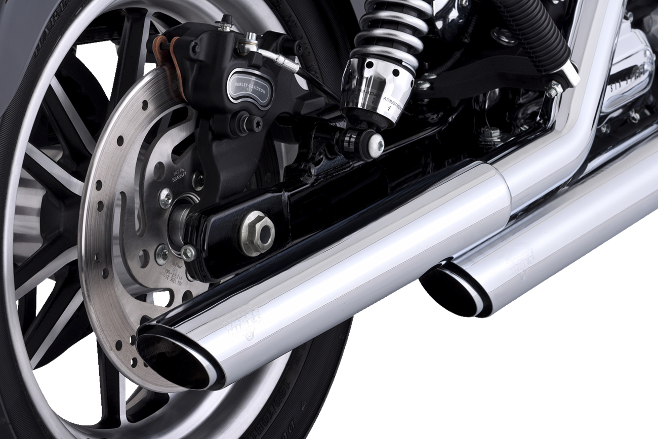 VANCE & HINES 3" Twin Slash Slip-On Muffler - Chrome