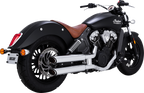VANCE & HINES 3" Twin Slash Slip-On Mufflers - Chrome