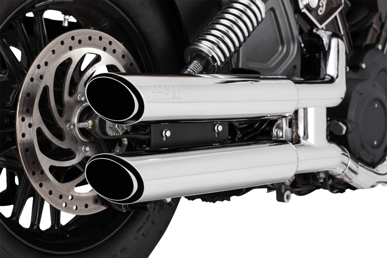 VANCE & HINES 3" Twin Slash Slip-On Mufflers - Chrome