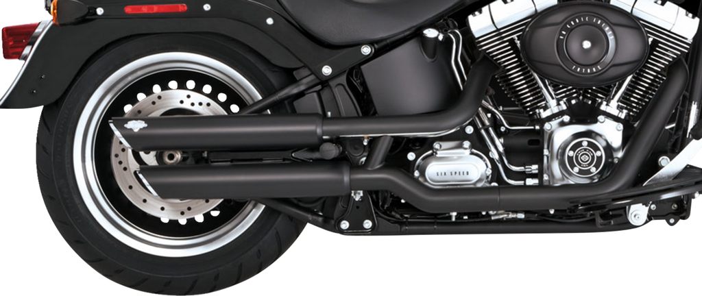 VANCE & HINES 3" Twin Slash Slip-On Mufflers - Black