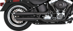 VANCE & HINES 3" Twin Slash Slip-On Mufflers - Black