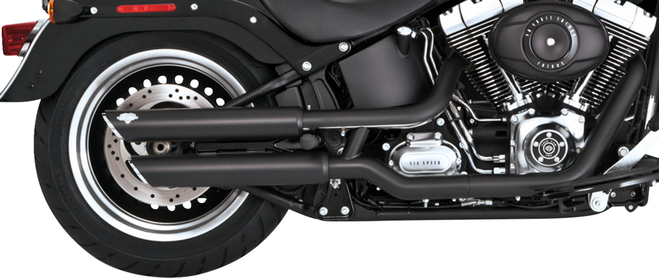 VANCE & HINES 3" Twin Slash Slip-On Mufflers - Black