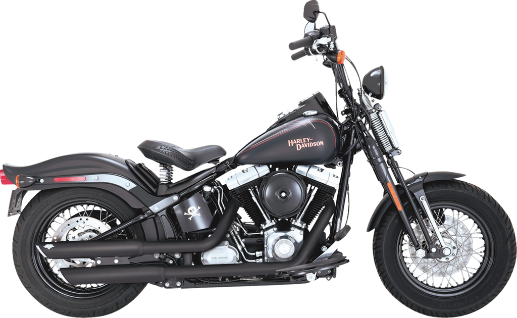 VANCE & HINES 3" Twin Slash Slip-On Mufflers - Black