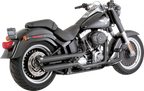 VANCE & HINES 3" Twin Slash Slip-On Mufflers - Black