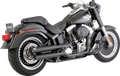 VANCE & HINES 3" Twin Slash Slip-On Mufflers - Black
