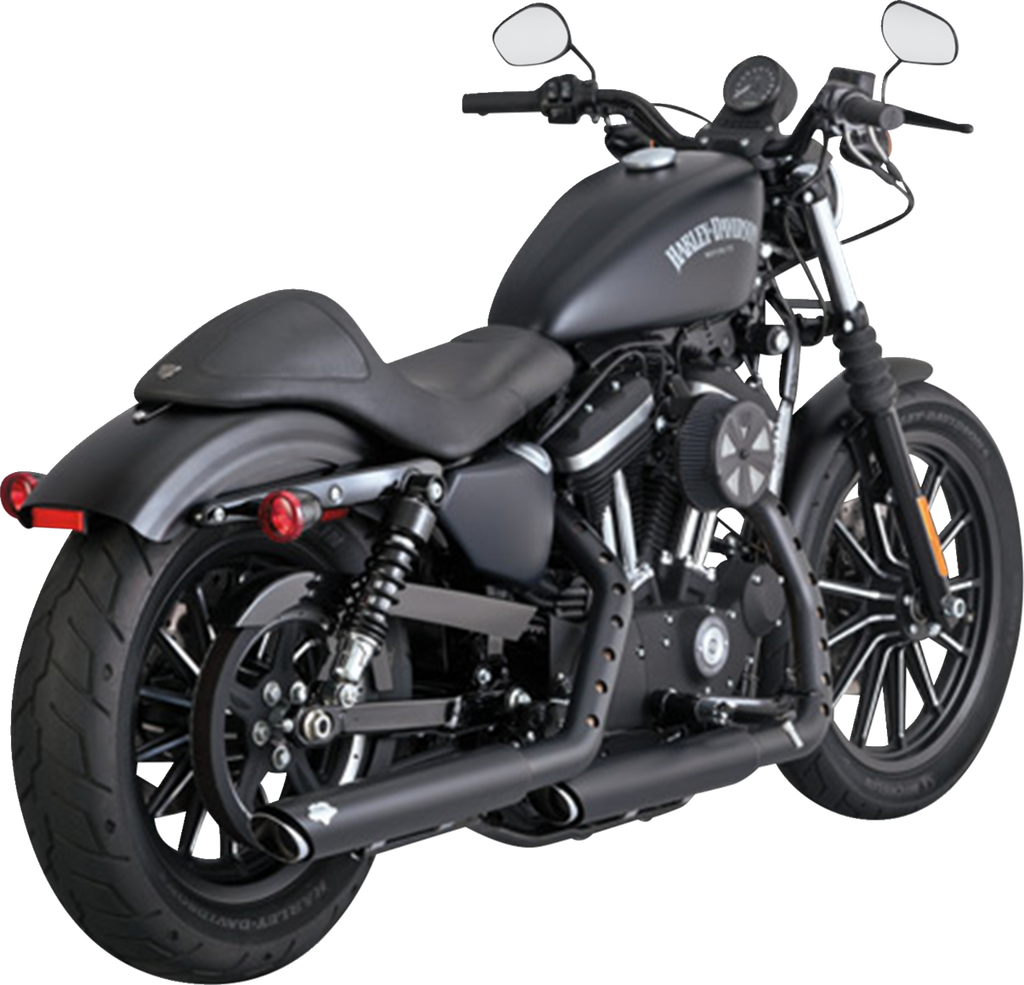 VANCE & HINES 3" Twin Slash Slip-On Mufflers - Black