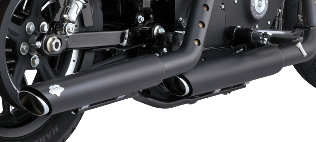 VANCE & HINES 3" Twin Slash Slip-On Mufflers - Black