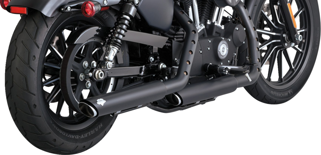VANCE & HINES 3" Twin Slash Slip-On Mufflers - Black
