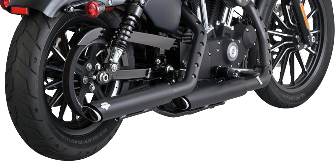 VANCE & HINES 3" Twin Slash Slip-On Mufflers - Black