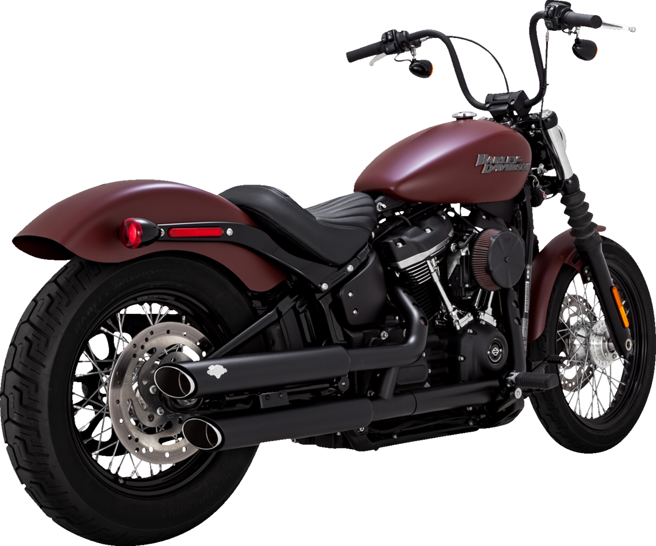 VANCE & HINES 3" Twin Slash Slip-On Mufflers - Black
