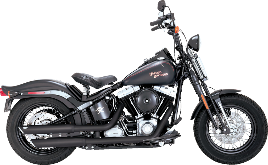 VANCE & HINES 3" Twin Slash Slip-On Mufflers - Black