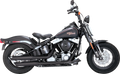 VANCE & HINES 3" Twin Slash Slip-On Mufflers - Black