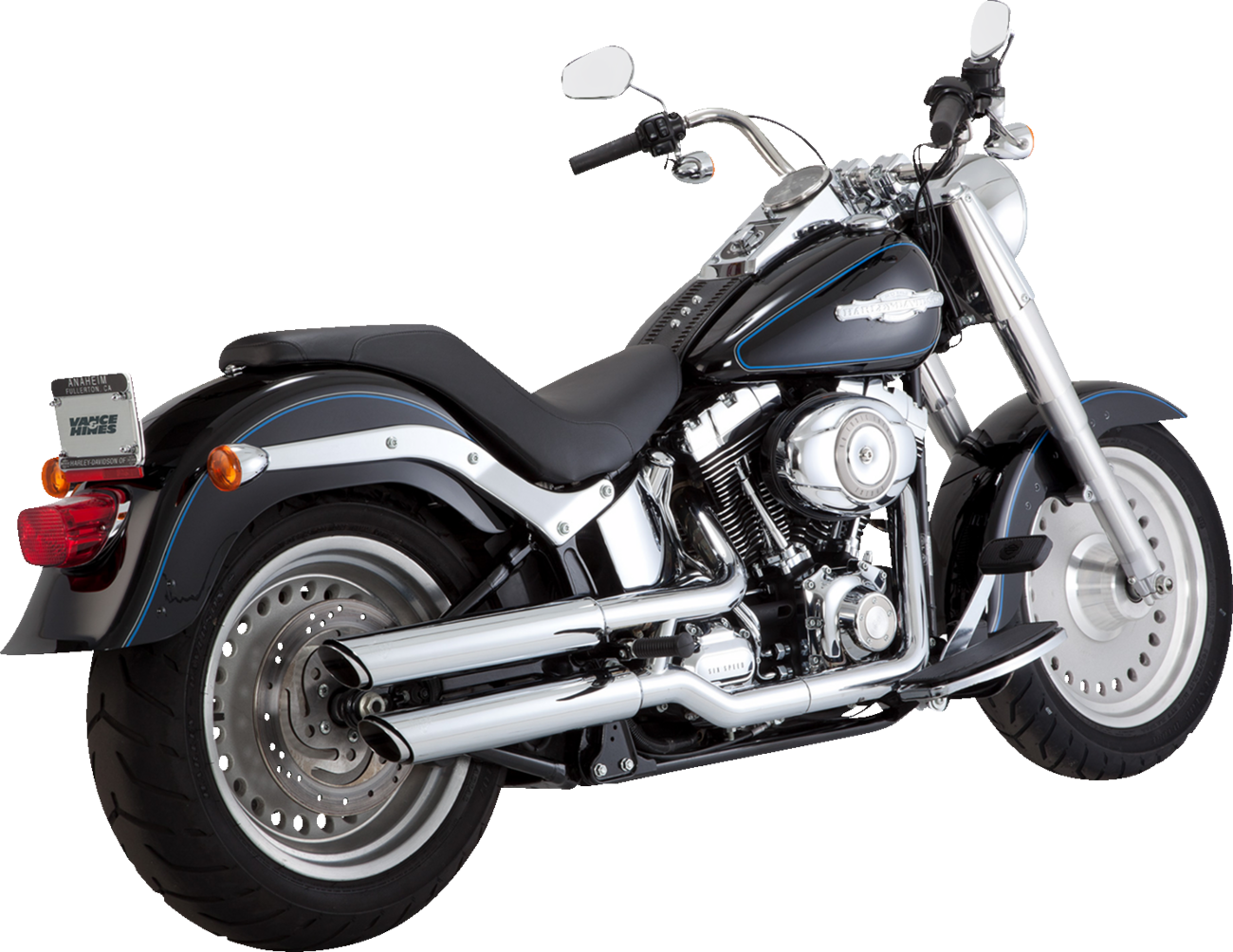VANCE & HINES Twin Slash 3" Slip-On Mufflers - Black