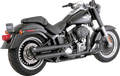 VANCE & HINES Twin Slash 3" Slip-On Mufflers - Black