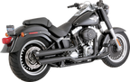 VANCE & HINES Twin Slash 3" Slip-On Mufflers - Black