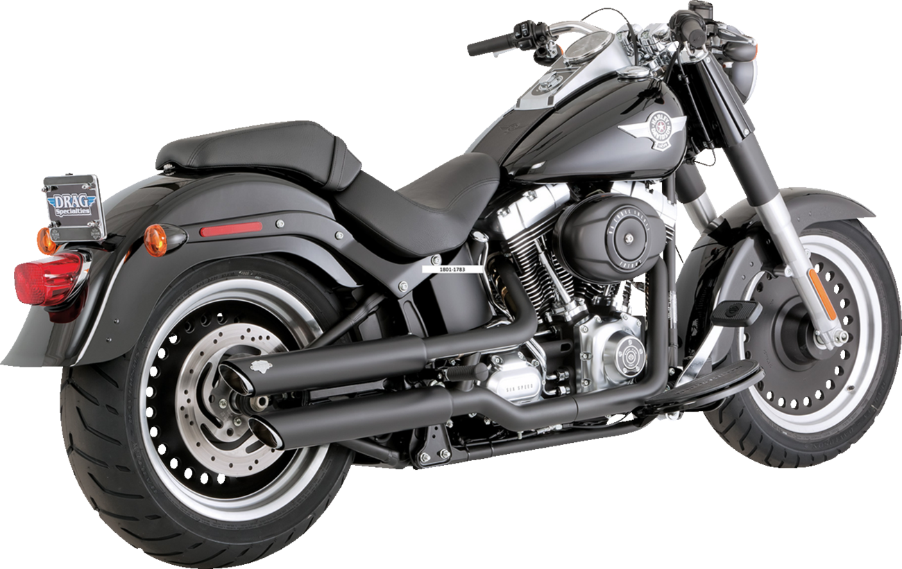 VANCE & HINES Twin Slash 3" Slip-On Mufflers - Black