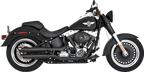 VANCE & HINES Twin Slash 3" Slip-On Mufflers - Black