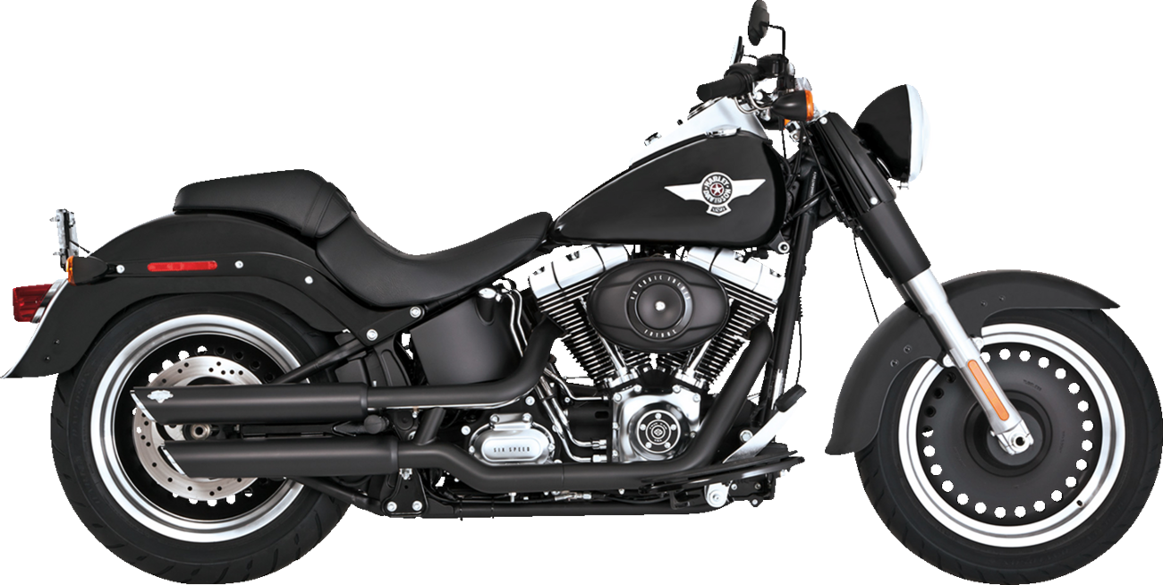 VANCE & HINES Twin Slash 3" Slip-On Mufflers - Black