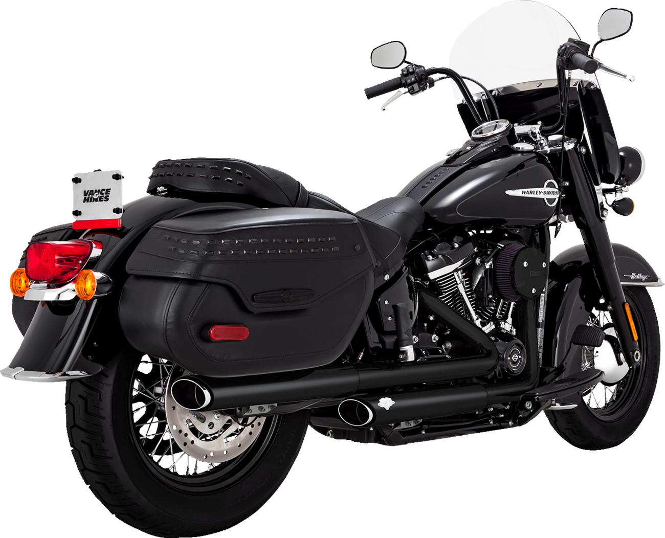 VANCE & HINES Twin Slash Slip-On Mufflers - PCX™ - Black