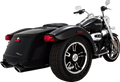 VANCE & HINES Twin Slash Slip-On Mufflers - Black - FLRT