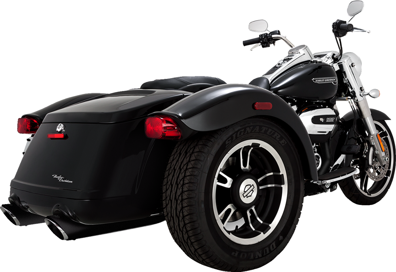 VANCE & HINES Twin Slash Slip-On Mufflers - Chrome - FLRT
