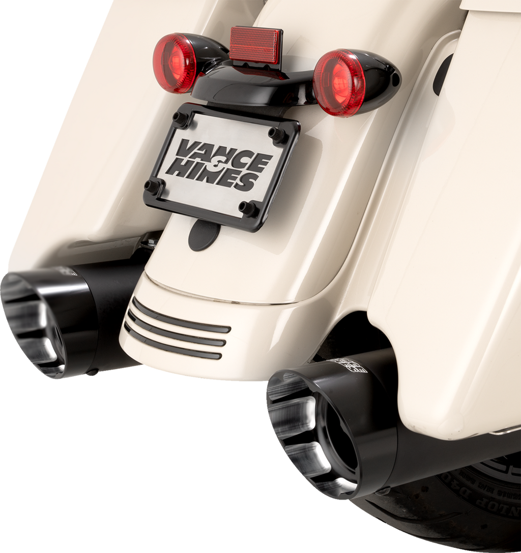 VANCE & HINES Razorback 450 Slip-On Mufflers - Black - M8 Bagger
