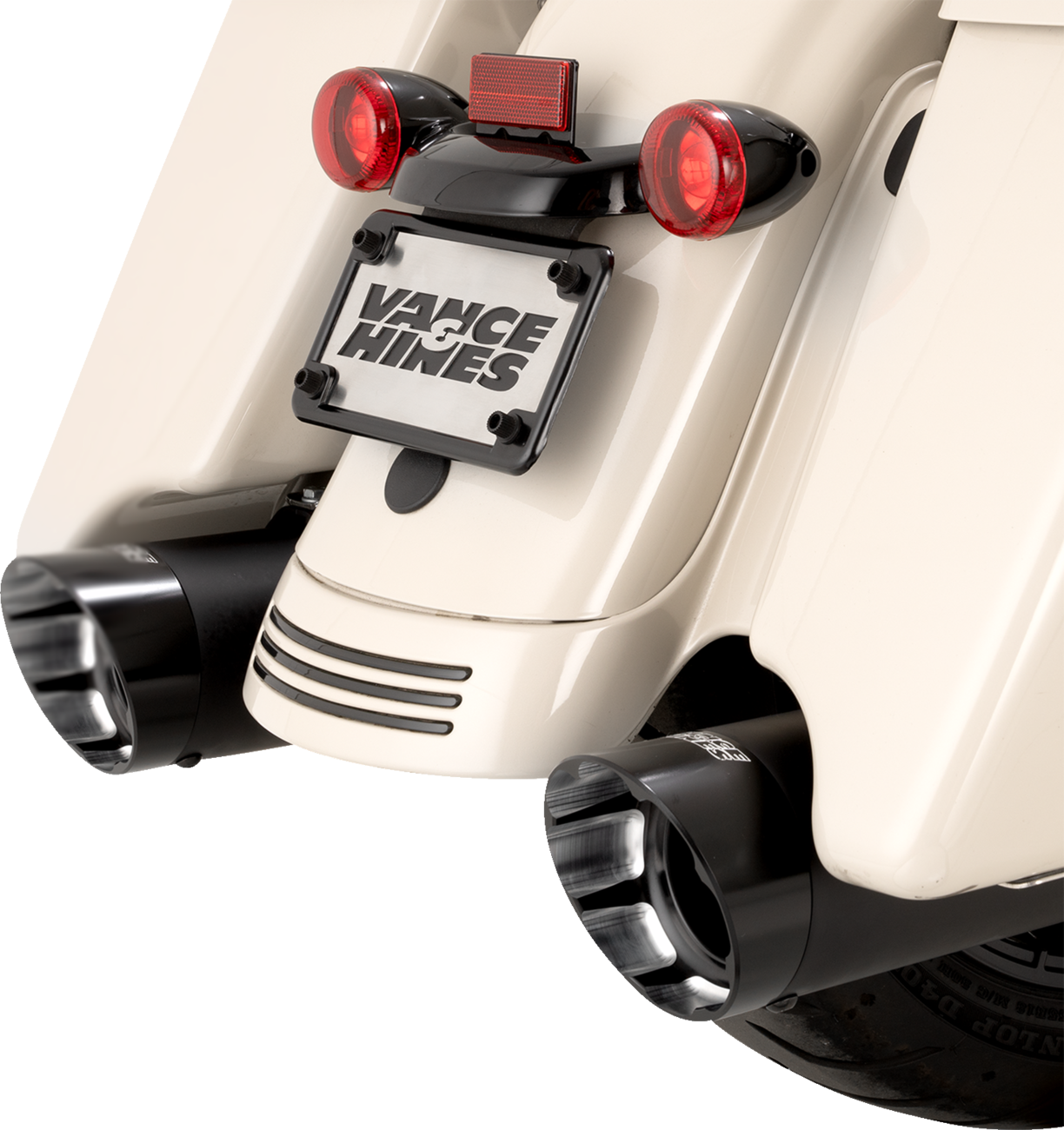 VANCE & HINES Razorback 450 Slip-On Mufflers - Black - M8 Bagger