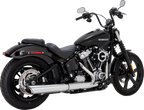 VANCE & HINES Twin Slash Slip-On Muffler - Chrome - Softail