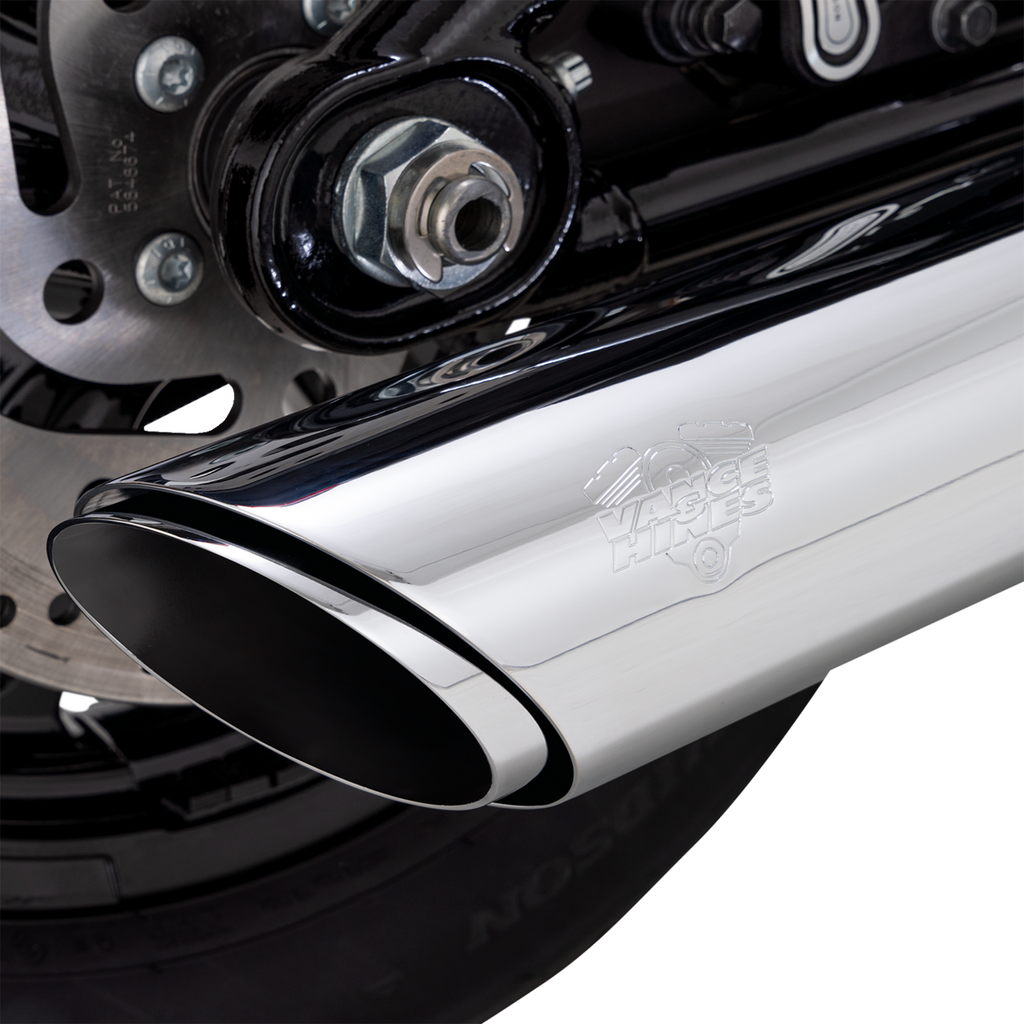 VANCE & HINES Twin Slash Slip-On Muffler - Chrome - Softail